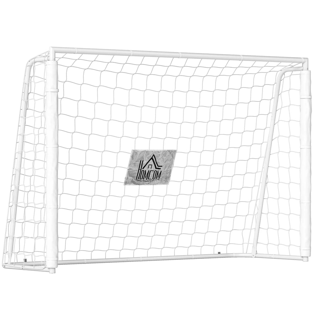 Futbolo vartai vaikams, su taikiniu, 186x123 cm, balti