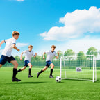 Futbolo vartai vaikams, su taikiniu, 186x123 cm, balti