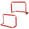 Sulankstomi futbolo vartai, 90x36x60 cm, raudoni, 2 vnt.