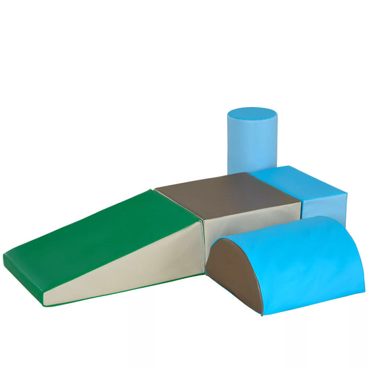 5 vnt. Putplasčio kaladėlės vaikams, minkštos, laipiojimui, statybinės kaladėlės, minkštos putplasčio kaladėlės, didelės kaladėlės, putplasčio blokeliai, kaladėlių rinkinys, žaidimo kaladėlės kūdikiams ir mažiems vaikams, įvairiaspalvės