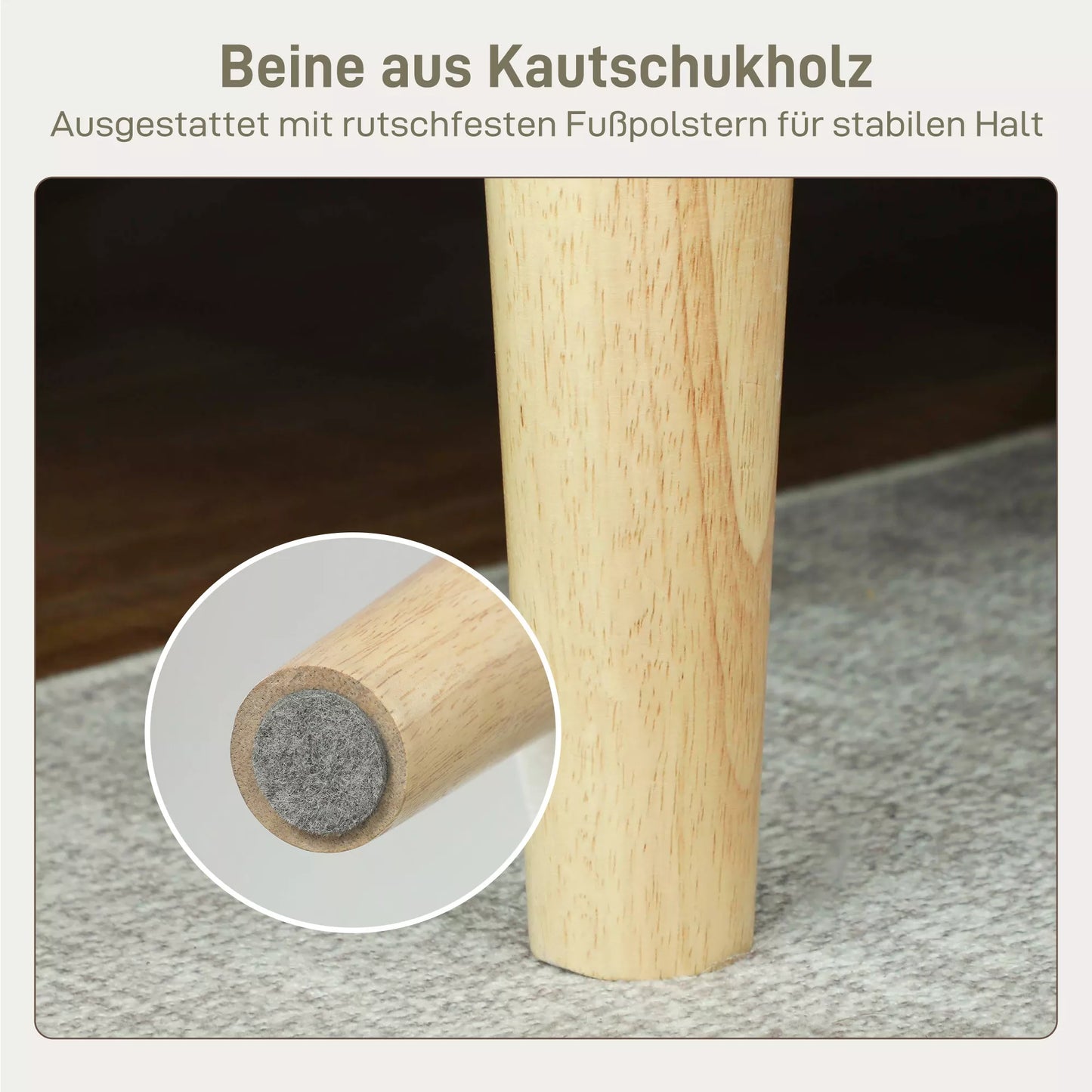 Dviejų vietų sofa, minkšta sofa su kaučiukmedžio kojelėmis, skirta svetainei, miegamajam, kreminės baltos spalvos