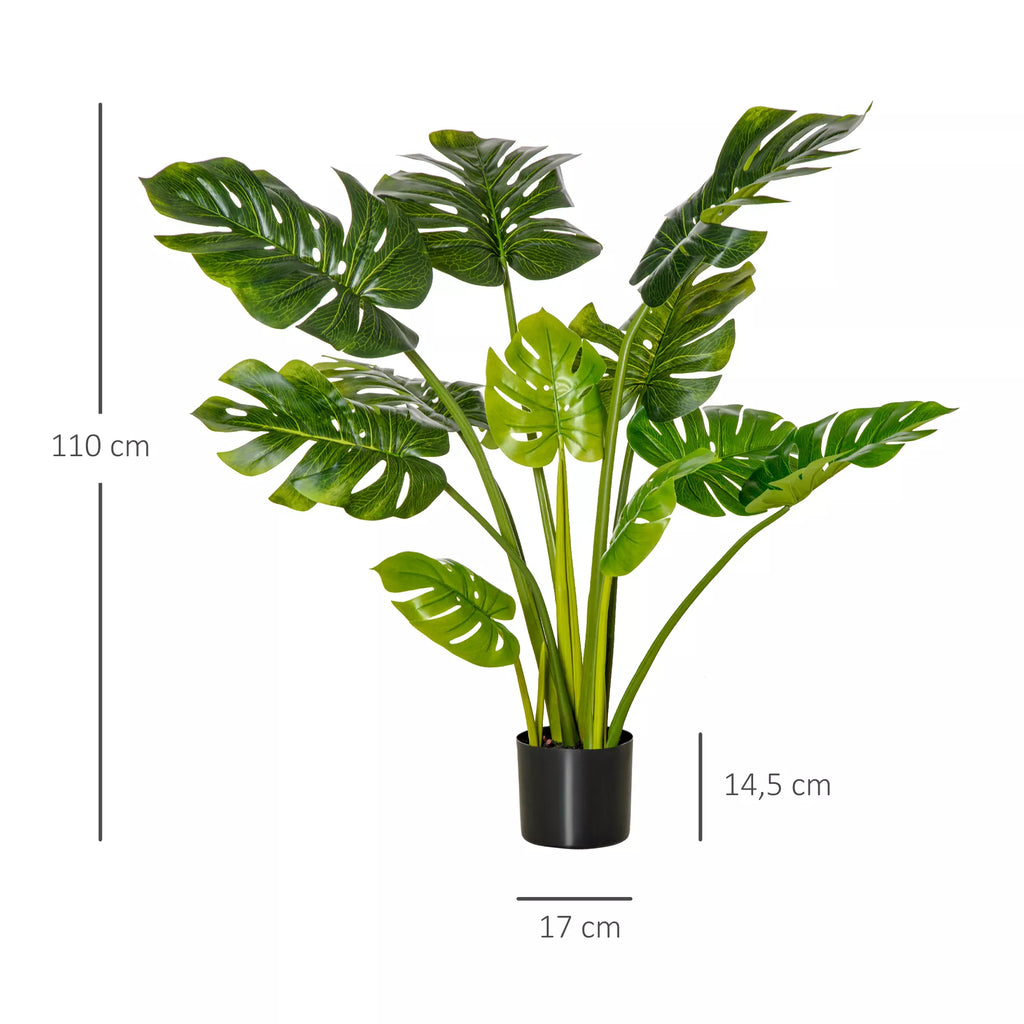 dirbtiniai augalai 110 cm dirbtinis monstera dirbtiniai augalai vazonuose dirbtinis medis kambarinis augalas dekoratyvinis augalas biuro augalas plastikinis vazonas vidaus ir lauko naudojimui