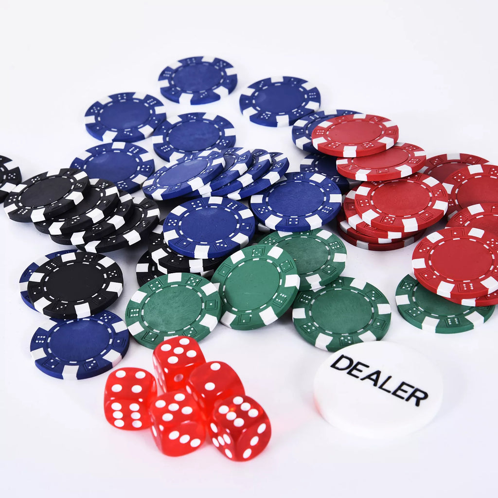 Pokerio rinkinys 200 žetonų aliuminio lagamine, sidabrinės spalvos