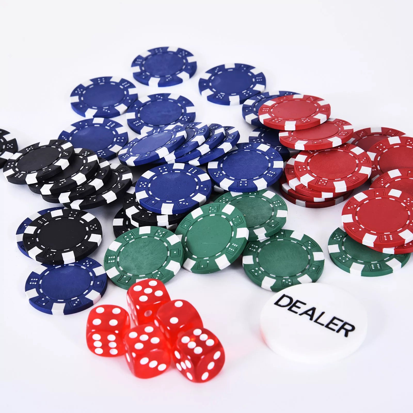 Pokerio rinkinys 200 žetonų aliuminio lagamine, sidabrinės spalvos