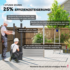 Infografika su sodo namelio efektyvesnio montavimo instrukcija: stulpai, sienelės, veržnės