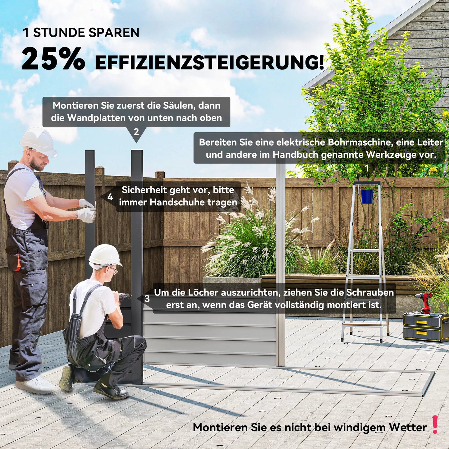 Plieninis sodo namelis, įrankių namelis, dvigubos durys, 249P x 121G x 166/183A cm, pilka