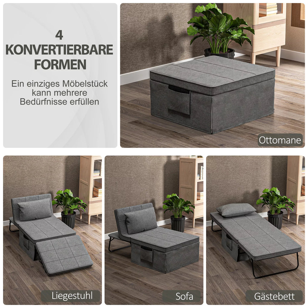 Keturių formų infografika: otomanė, gultas, sofa, svečių lova