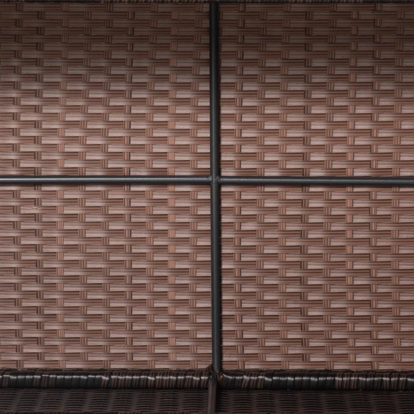 Sodo staliukas, balkono staliukas iš poliratano, rudas 85 x 50 x 39 cm