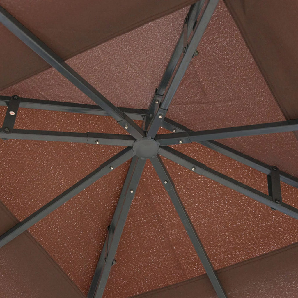 Pavilion Sodo paviljonas su moskitų tinklais šoninėmis sienomis, šventinis palapinė su dvigubu stogu, sodo palapinė Šventinė palapinė 2,97x2,97m