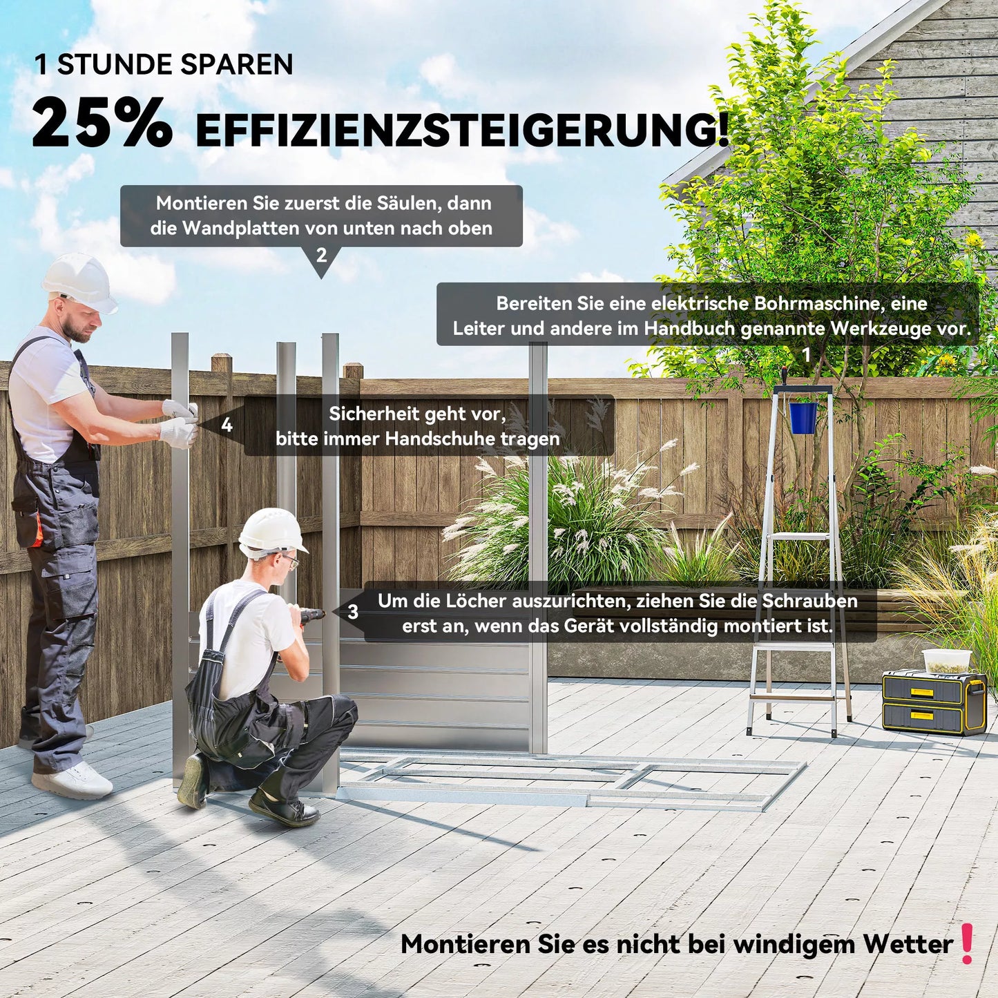 2,43 m² sodo namelis, 213 x 131 x 192 cm įrankių stoginė su dvišlaičiu stogu, užrakinamos stumdomosios durys, atsparus oro sąlygoms, pilkas