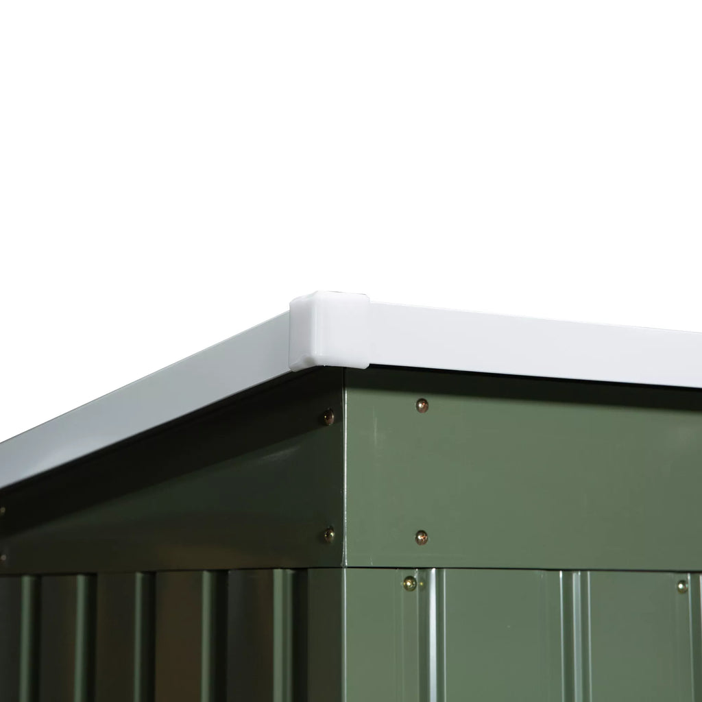 Sodo namelis metalinis su stumdomomis durimis 280x130x172 cm, šviesiai žalias