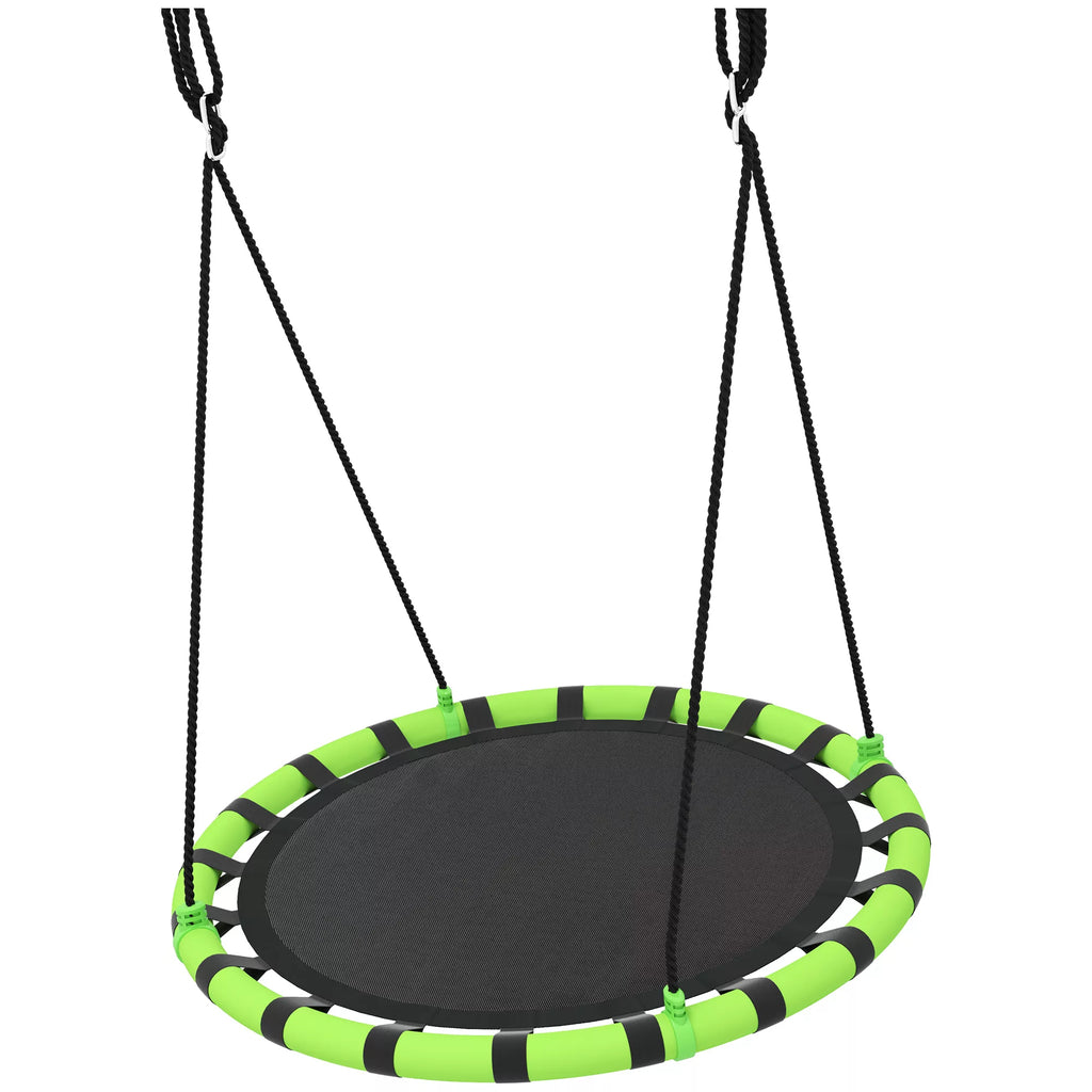 Vaikų sūpynės, 150 kg apkrova, Ø100 x 180H cm, metalas, putplastis, juodos spalvos