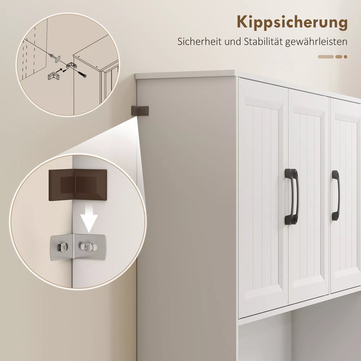 Virtuvės spintelė, 180,5 cm, sandėliukas, darbinis paviršius, laidas, reguliuojamos lentynos, MDF, balta