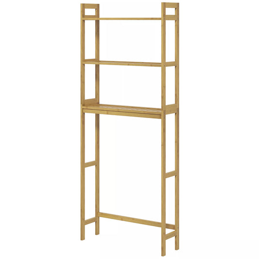 Vonios lentyna, lentyna virš tualeto, 3 lentynos, atspari vandeniui, 68 cm x 20 cm x 165 cm, natūrali