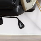 Biuro kėdė, vadovo kėdė su svyravimo funkcija, ergonomiška sukama kėdė, sportinio dizaino, su aukšta atlošo atrama, juoda, dirbtinė oda, metalas, 70 x 58 x 114–124 cm