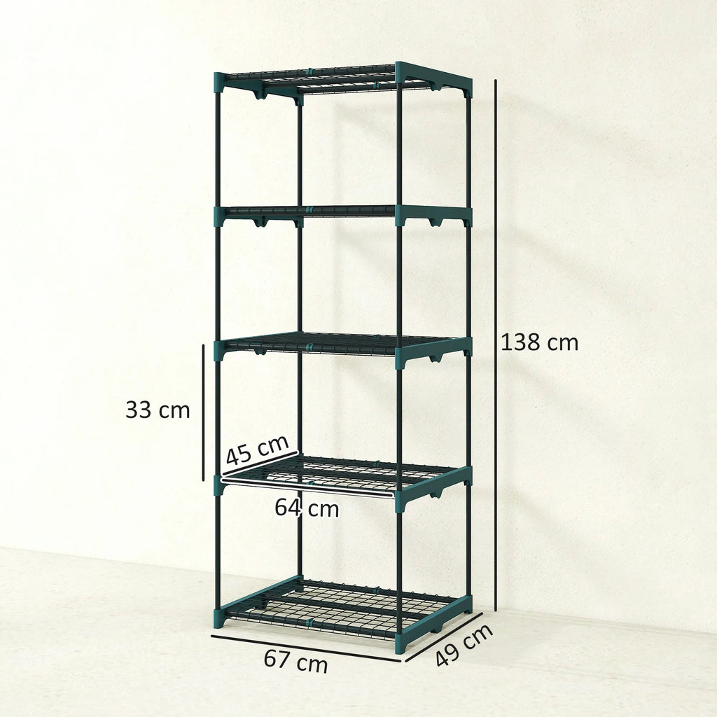 Gėlių stovas plieninis 138 cm aukščio tamsiai žalias