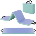 Gimnastikos kilimėlis lankstomas, 180 x 60 x 5 cm, žalia-violetinė