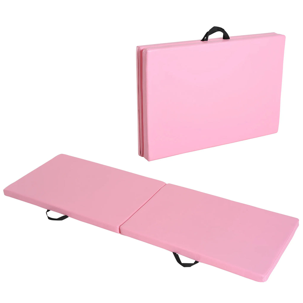 Gimnastikos kilimėlis sulankstomas 180x60x5 cm, rožinis