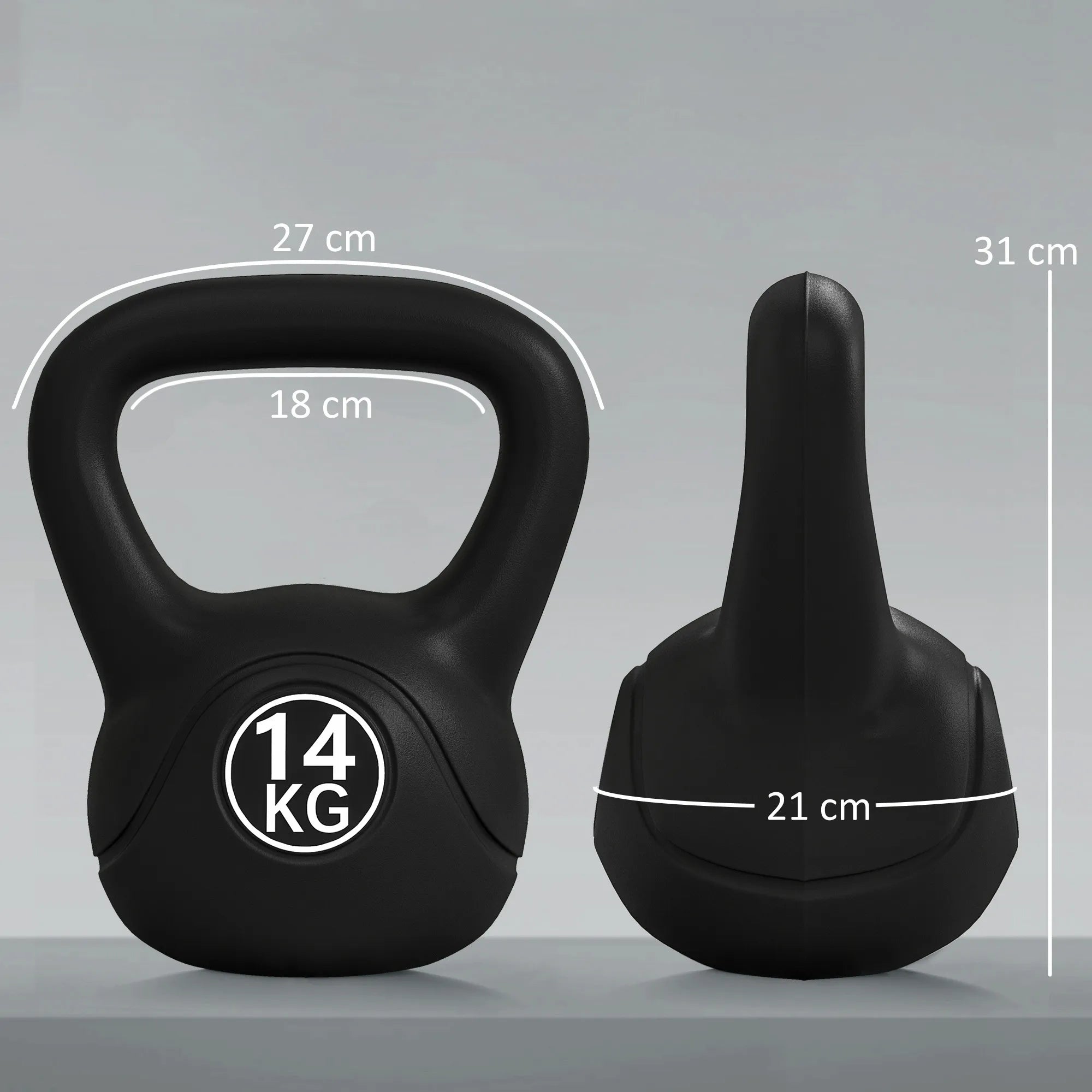 Gira apvalus svarmuo 14 kg juodas