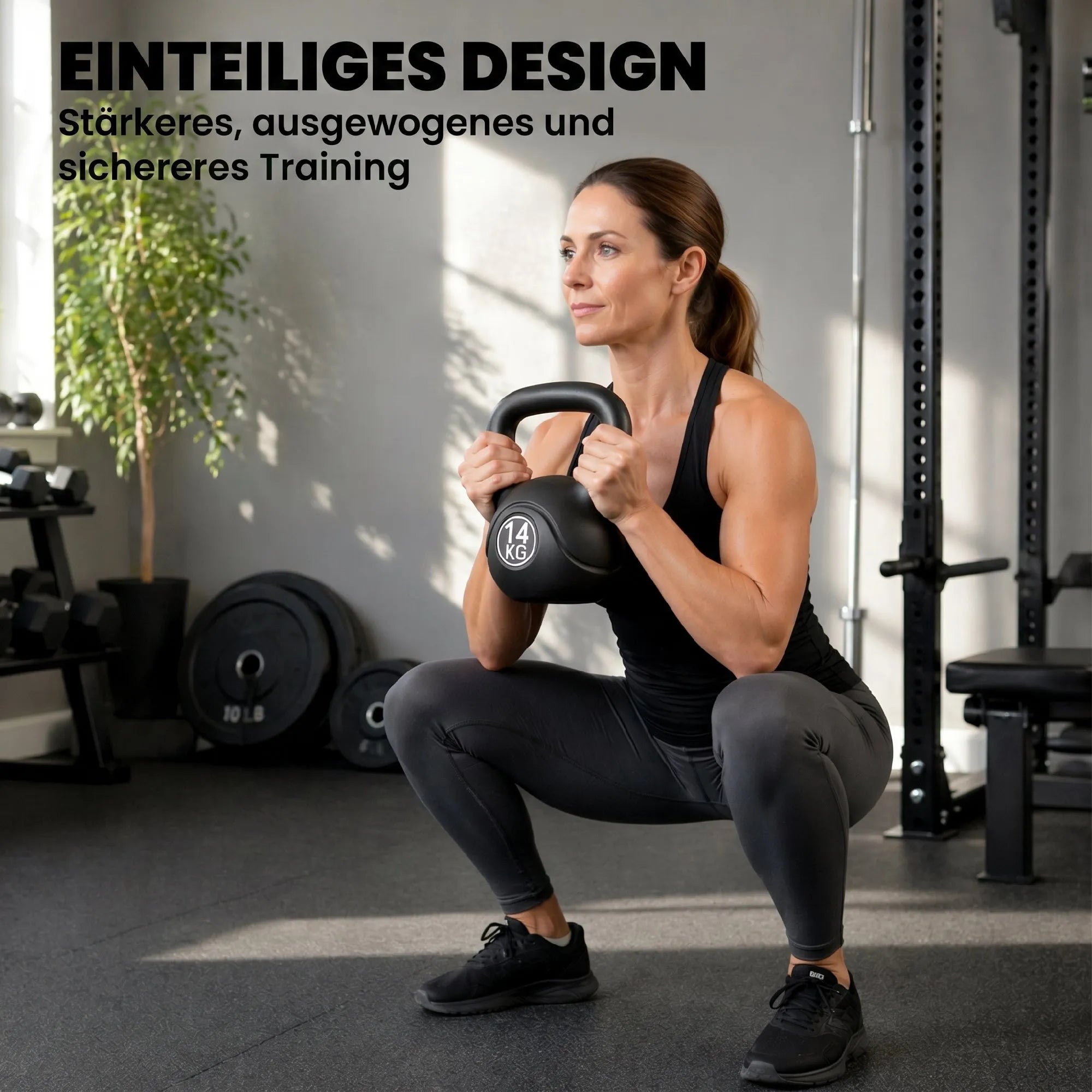 Gira apvalus svarmuo 14 kg juodas