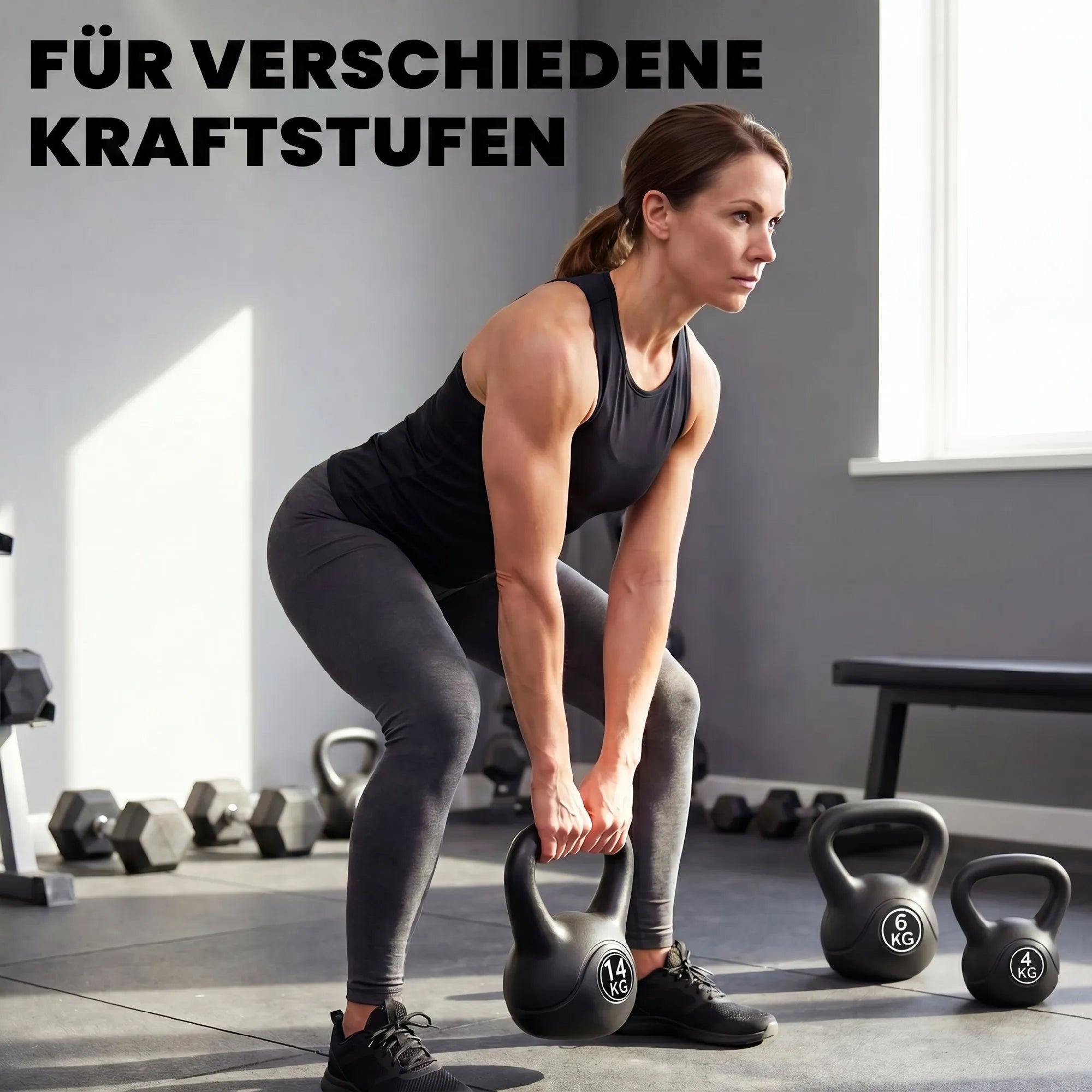 Gira apvalus svarmuo 14 kg juodas