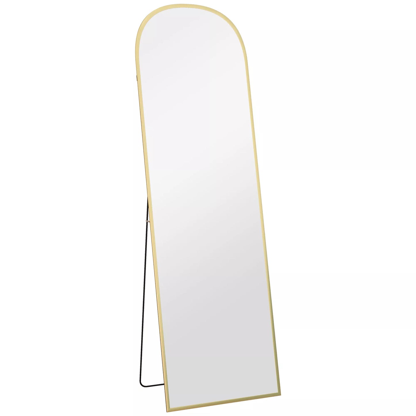 Pastatomas veidrodis, viso kūno veidrodis, 50x1,5x161,5 cm, auksiniu rėmu