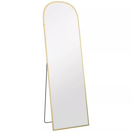 Pastatomas veidrodis, viso kūno veidrodis, 50x1,5x161,5 cm, auksiniu rėmu