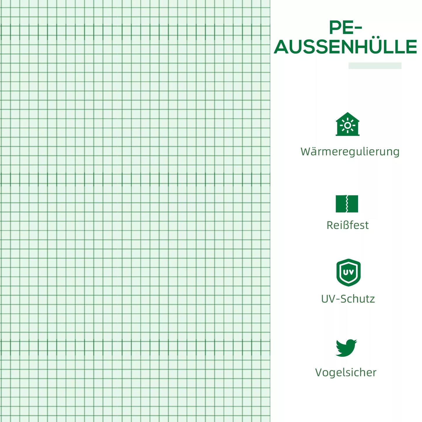 Šiltnamis su atidaromais langais, atsparus oro sąlygoms, 180 cm x 60 cm x 60 cm, žalias