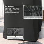 Griliaus apsauginis dangtis, stačiakampis, 147 × 61 × 120 cm, juodas