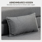 Grindų sofa, paverčiama čiužiniu, su pagalve, pilka