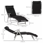 Matmenų schema: sėdimoje padėtyje ilgis 137 cm, plotis 63,5 cm, aukštis 100,5 cm; sulankstyta 64,5x81,5x20,5 cm; pilnai atlošus ilgis 178 cm, aukštis 70 cm, plotis 63,5 cm.