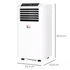 Mobilus oro kondicionierius 3-in-1, su nuotolinio valdymo pultu, 9K BTU, 24 val. laikmatis, ABS, baltas
