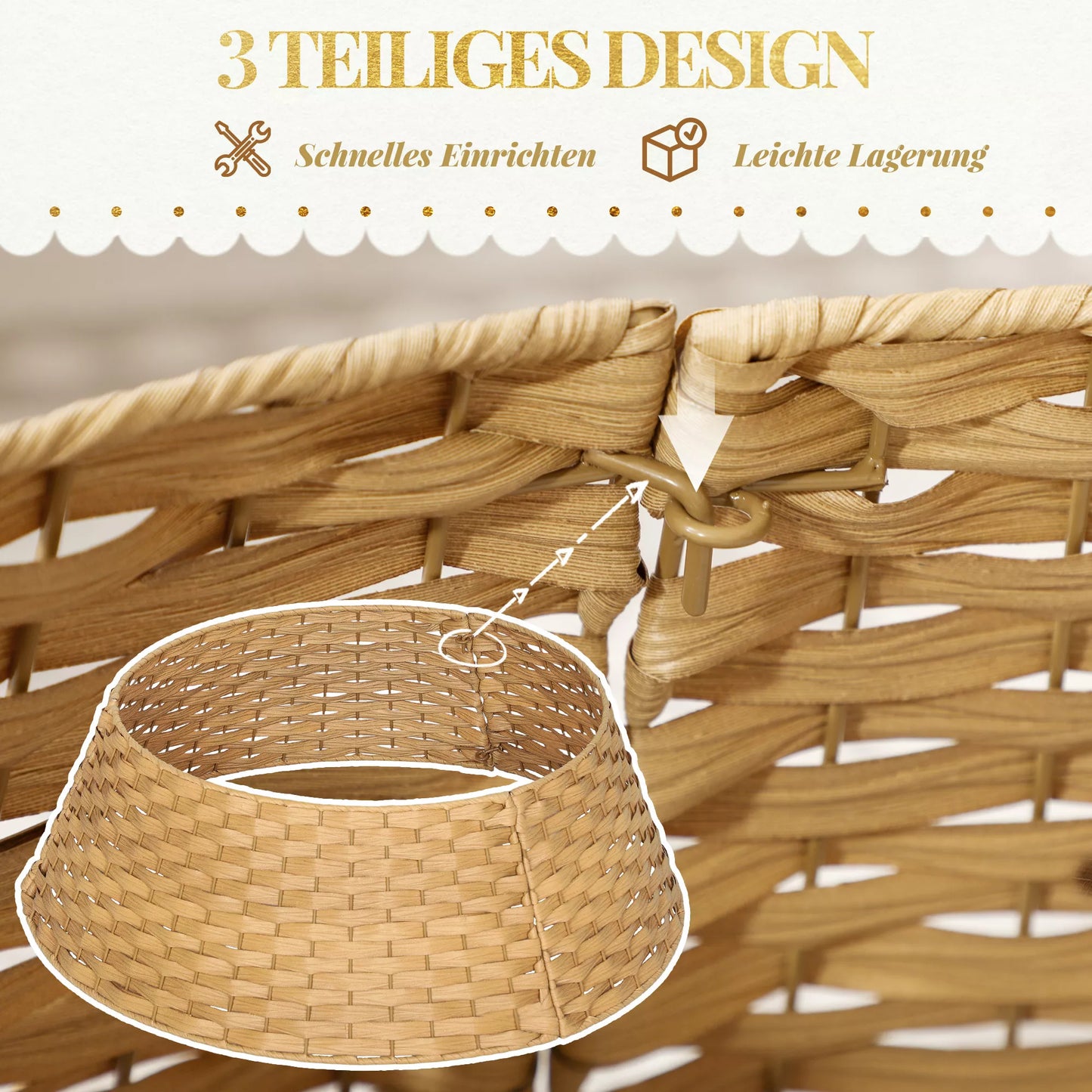 Eglutės sijonėlis, Ø 68cm Kalėdinės eglutės apykaklė iš plastiko, skirta Kalėdinės eglutės stovui, Kalėdinės eglutės stovo uždangalas namams, vakarėliui, dekoravimui, natūralaus medžio imitacija