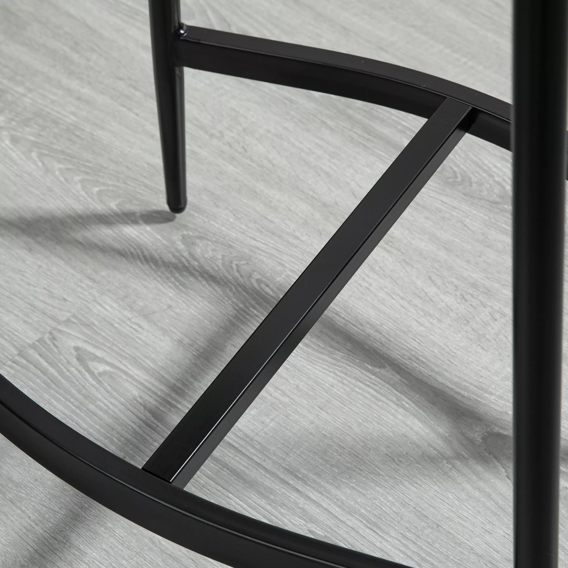 Minkštos sėdynės, baro kėdžių komplektas (2 vnt.), plienas, pilka spalva