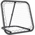 Futbolo atmušėjas, 78 x 84 cm atmušimo sienelė su kuoliukais, reguliuojama 5 pakopomis, nešiojama, "Kickback" vartai, futbolo vartai jaunimui, futbolo treniruočių priedas beisbolo treniruotėms, baltas