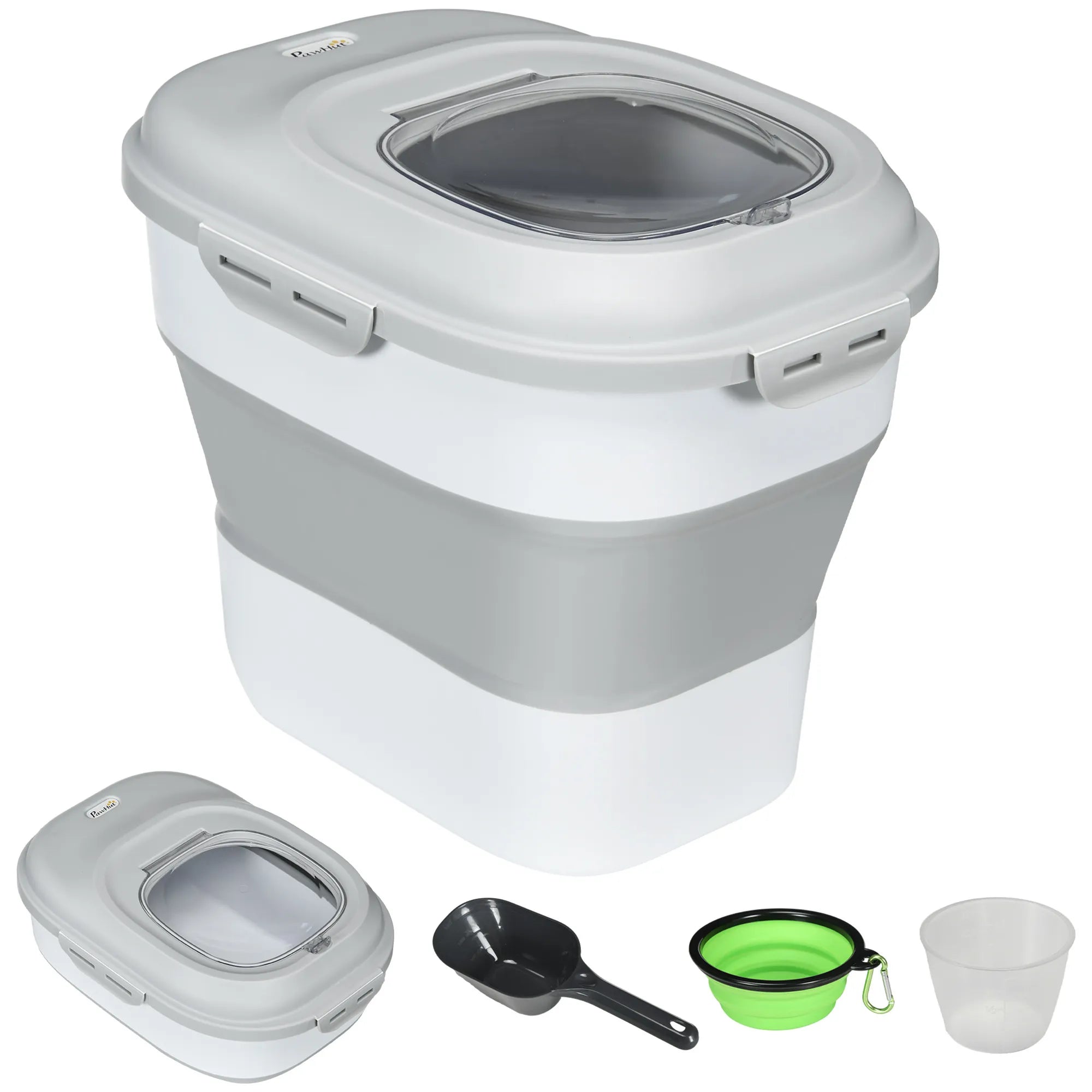 Gyvūnų ėdalo dėžė, sulankstoma, 25 l, pilka