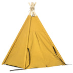 Gyvūnų lovelė, juokingas tipi dizainas, su minkštu pagalvėle, grindų kilimėliu, skirta šunims ir katėms, 60 x 60 x 76 cm