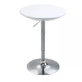 Baro stalas reguliuojamu aukščiu, Ø61 cm, baltas