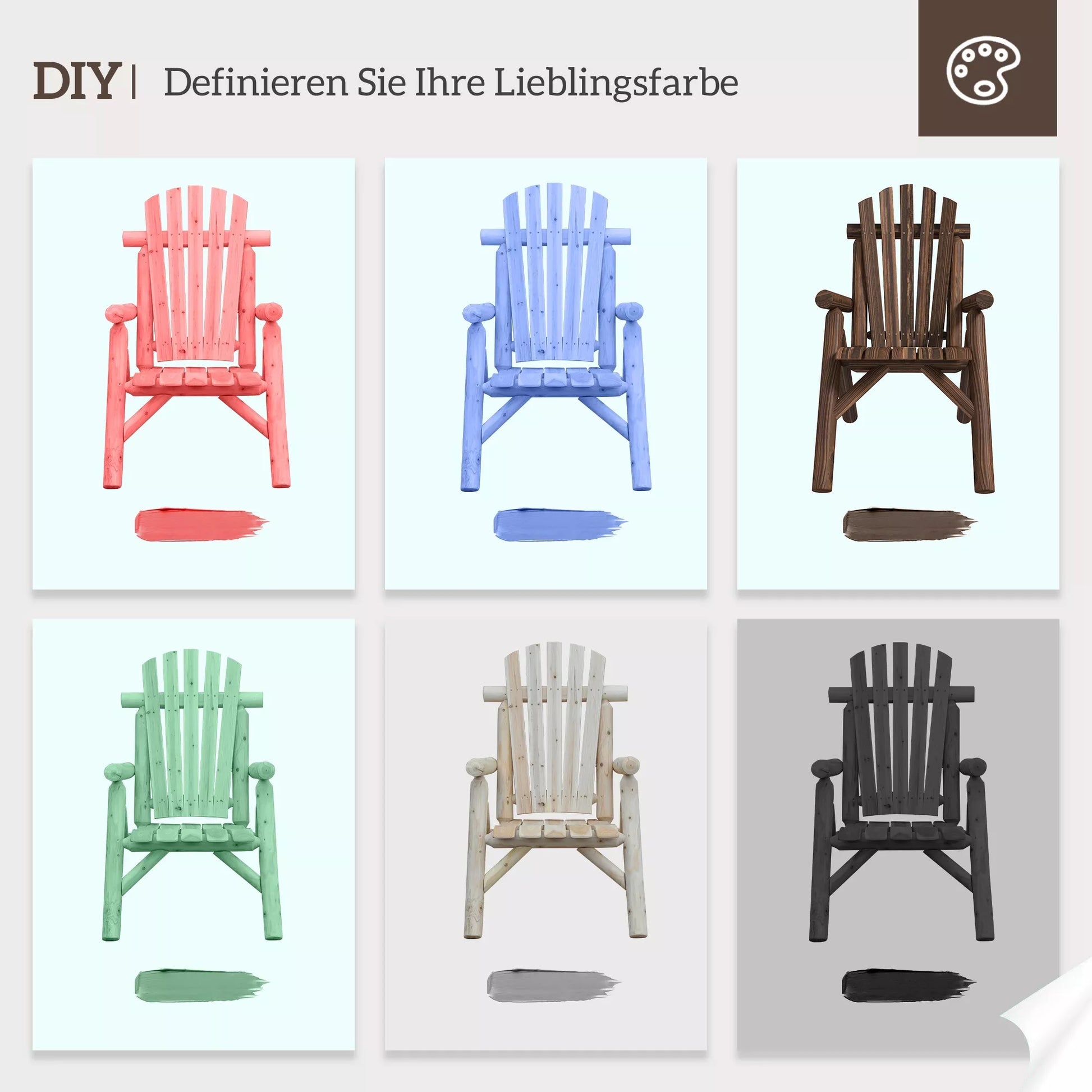 Sodo kėdė, lauko kėdė su aukštu atlošu, iki 113 kg, atspari atmosferos poveikiui, anglies spalvos