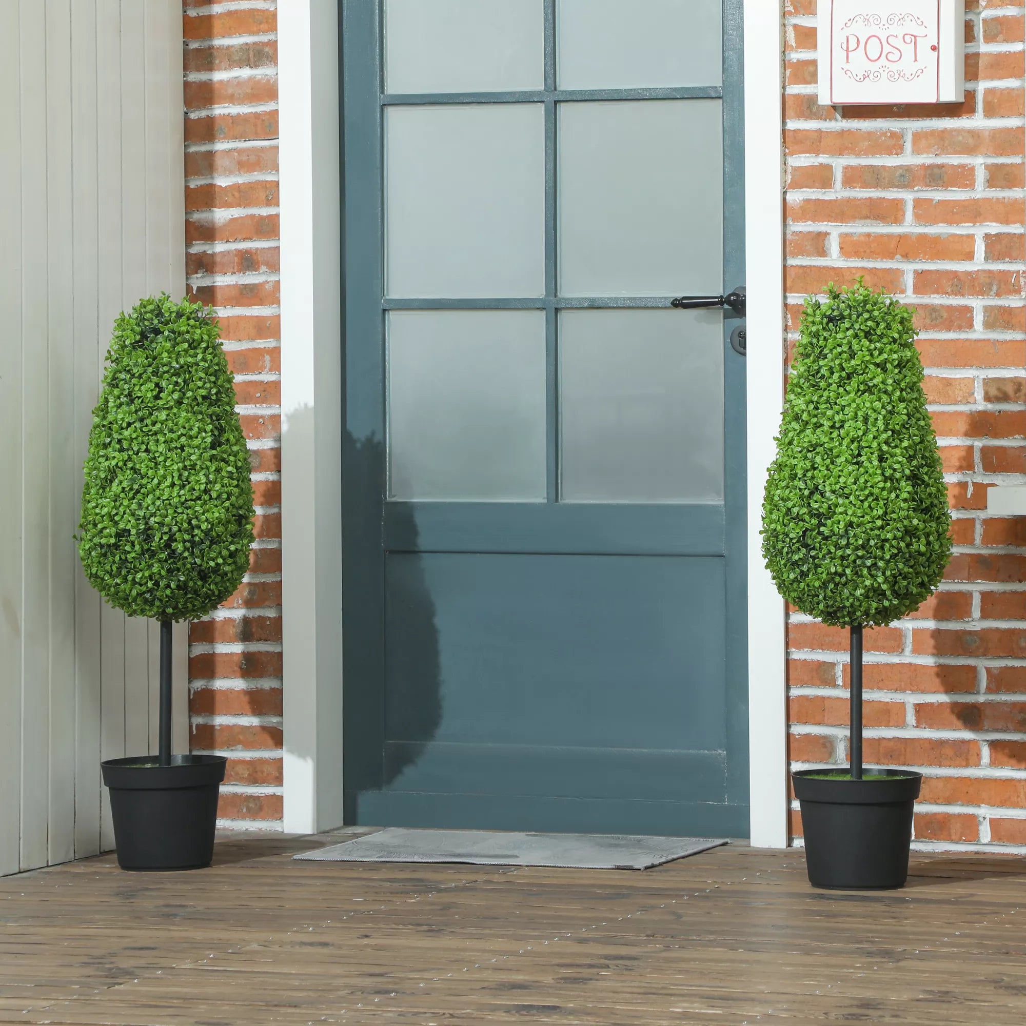 Dirbtinis buksmedis 90 cm, 2 vnt. – dekoratyvinis augalas vazone