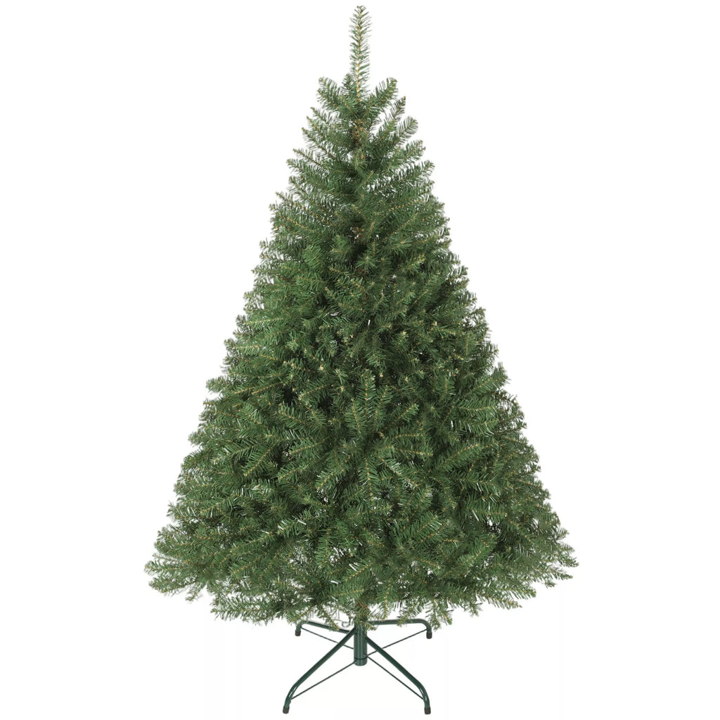 Dirbtinė Kalėdų eglė, 150 cm, su sulankstomomis šakomis, metaliniu stovu, universali, žalia