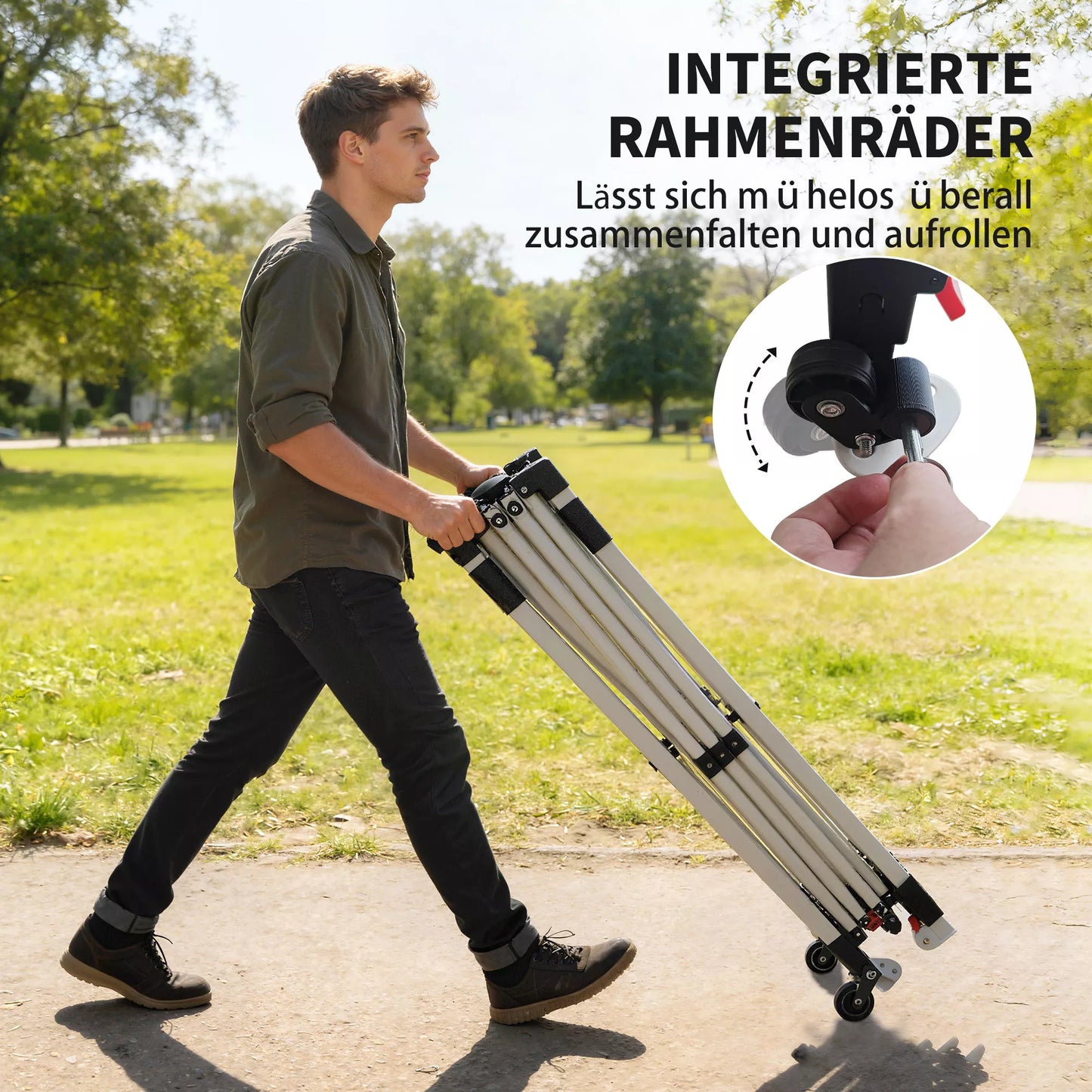 Paviljonas 3 x 3 m, atsparus vandeniui, stabilus, atsparus žiemai, išskleidžiamas, sulankstomas, UV 50+, su maišeliu, smėlio maišais