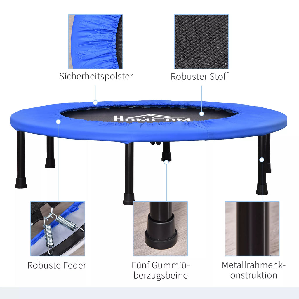 Fitness batutas Ø91 cm Mini batutas su neslystančiomis kojelėmis, atlaiko 100 kg svorį Ø91 x 22,5H cm Juodas+mėlynas