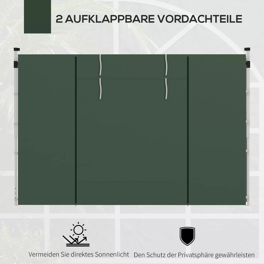 Žalios šoninės sienos su informacine grafika