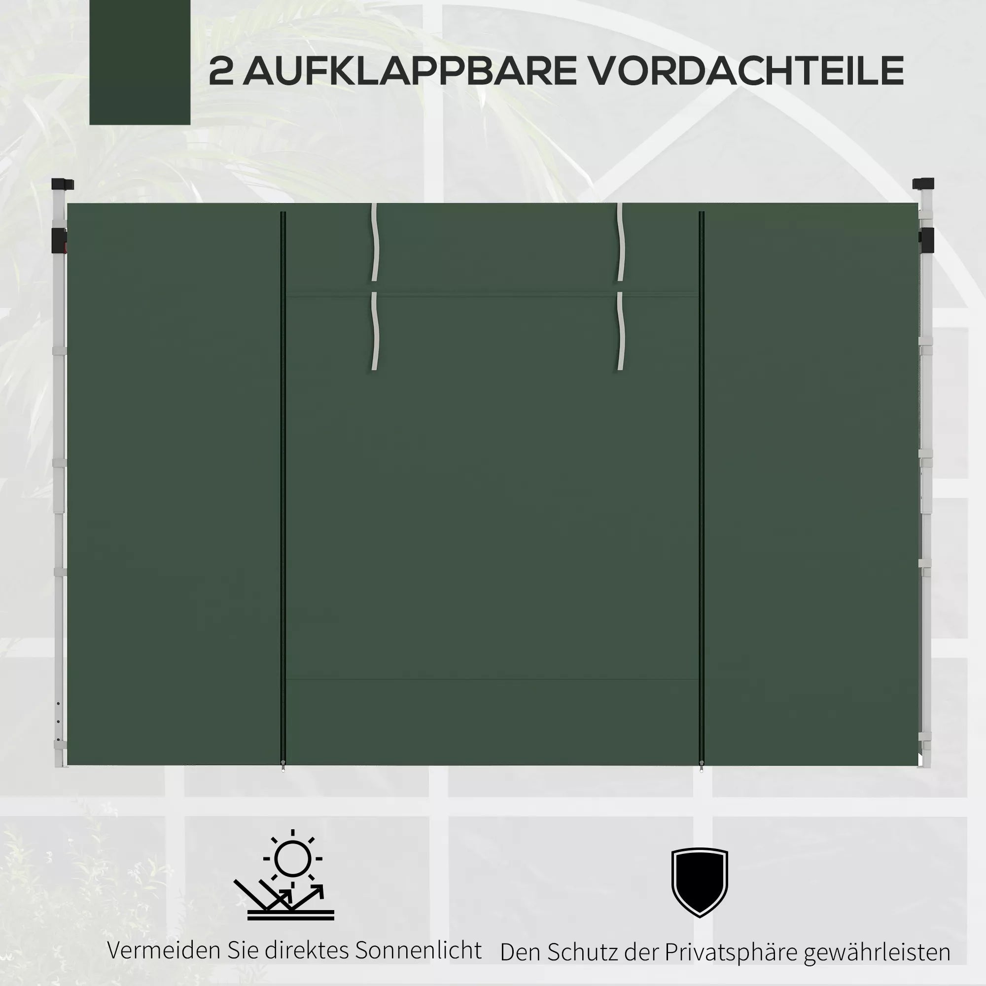 Žalios šoninės sienos su informacine grafika