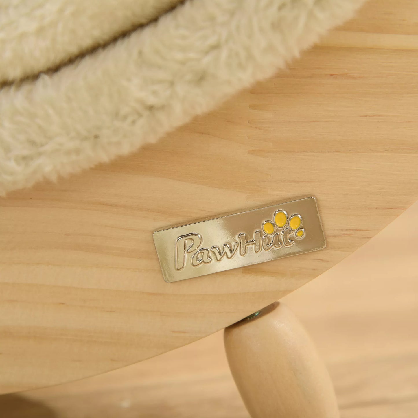 PawHut Katino urvelis su draskomuoju paviršiumi, komplekte pagalvėlė, draskyklė, 41 cm x 38 cm x 43 cm, natūralus + smėlio spalvos