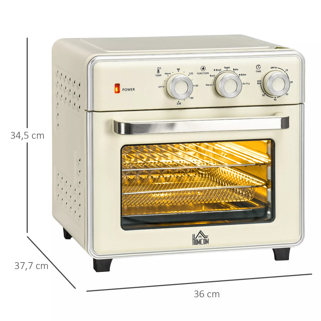 Elektrinė mini krosnelė, 1400 W, 20 l, kreminė ir sidabrinė