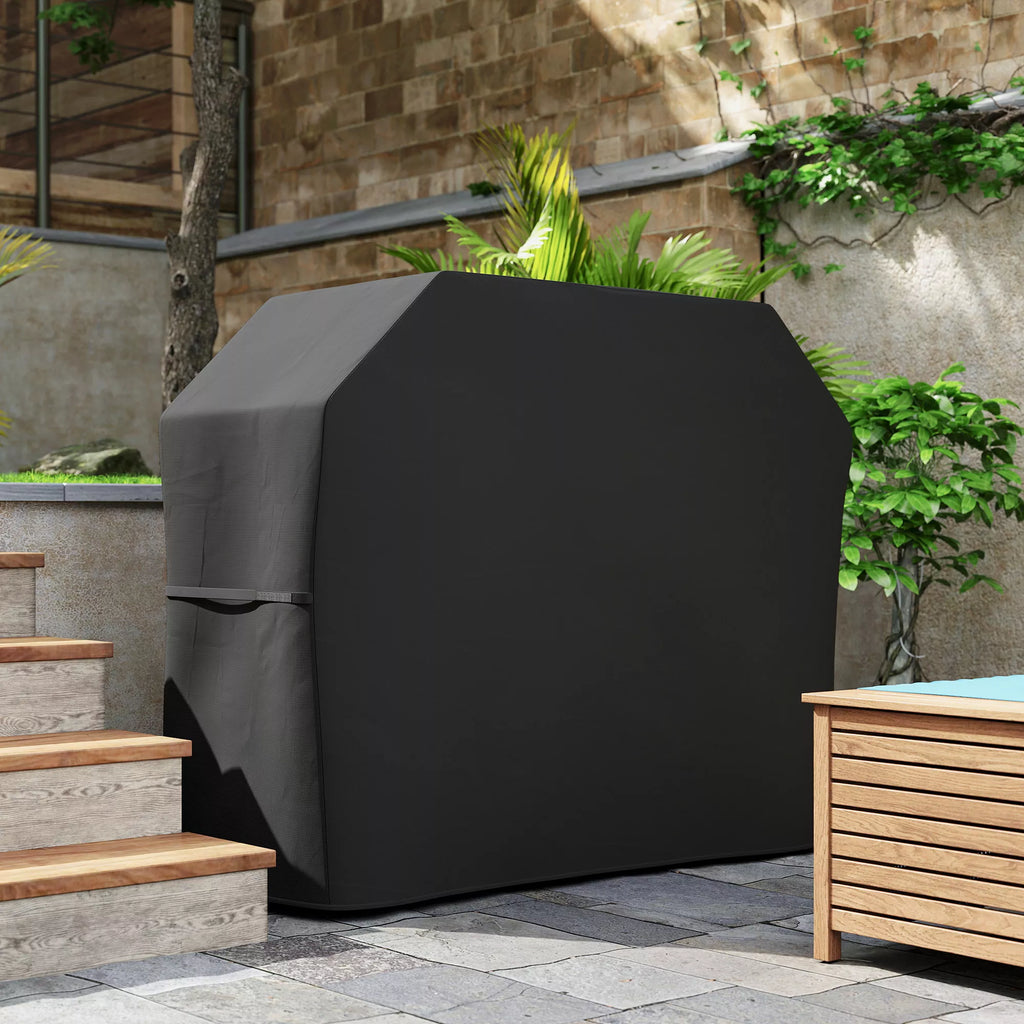 Grill dangtis Apsauginis dangtis griliui Grilio tentas, atsparus atmosferos poveikiui, 147 x 61 x 120 cm, juodas