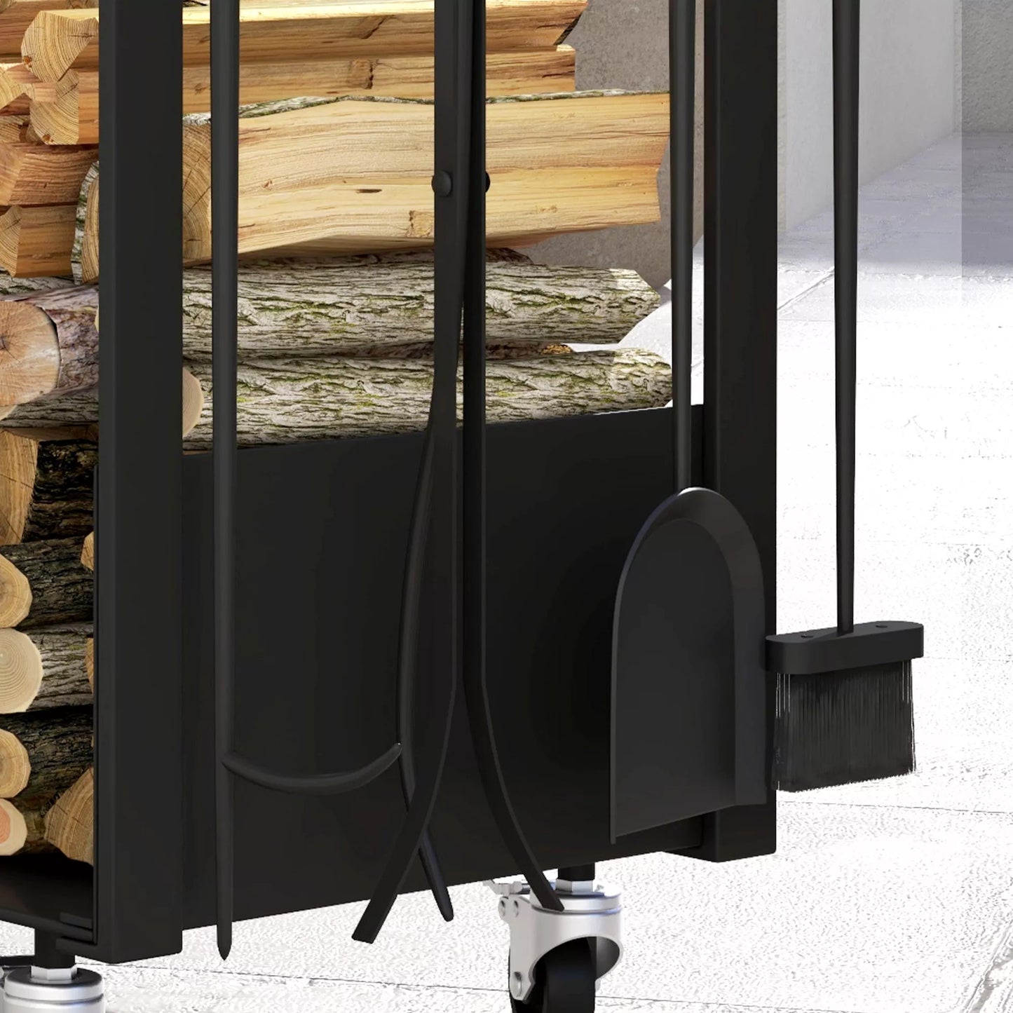 Malkinė su ratukais, daug priedų, metalinis rėmas, iki 60 kg, 48 x 30 x 76 cm, juoda