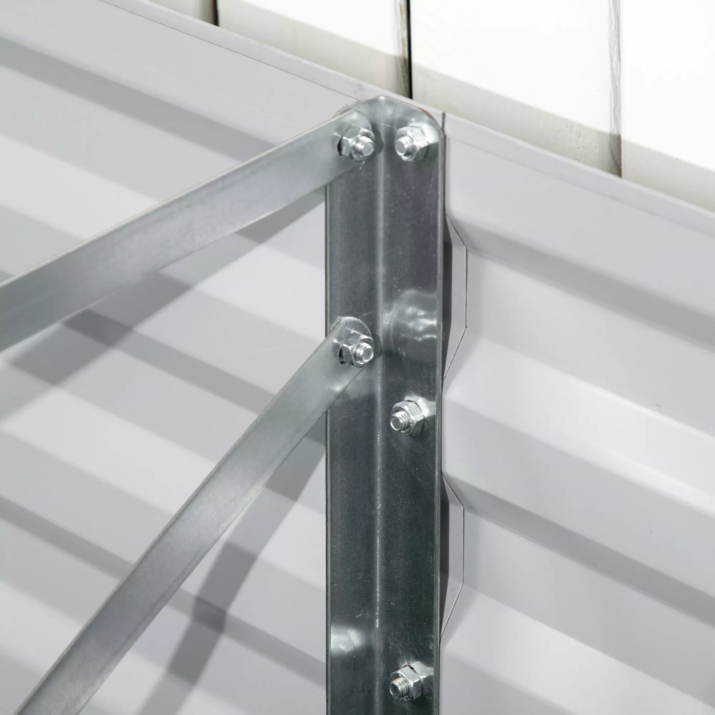 Sodinukų dėžė, patogi lysvė sodinimui, auginimui ir priežiūrai, paaukštinta lysvė, plienas, šviesiai pilka